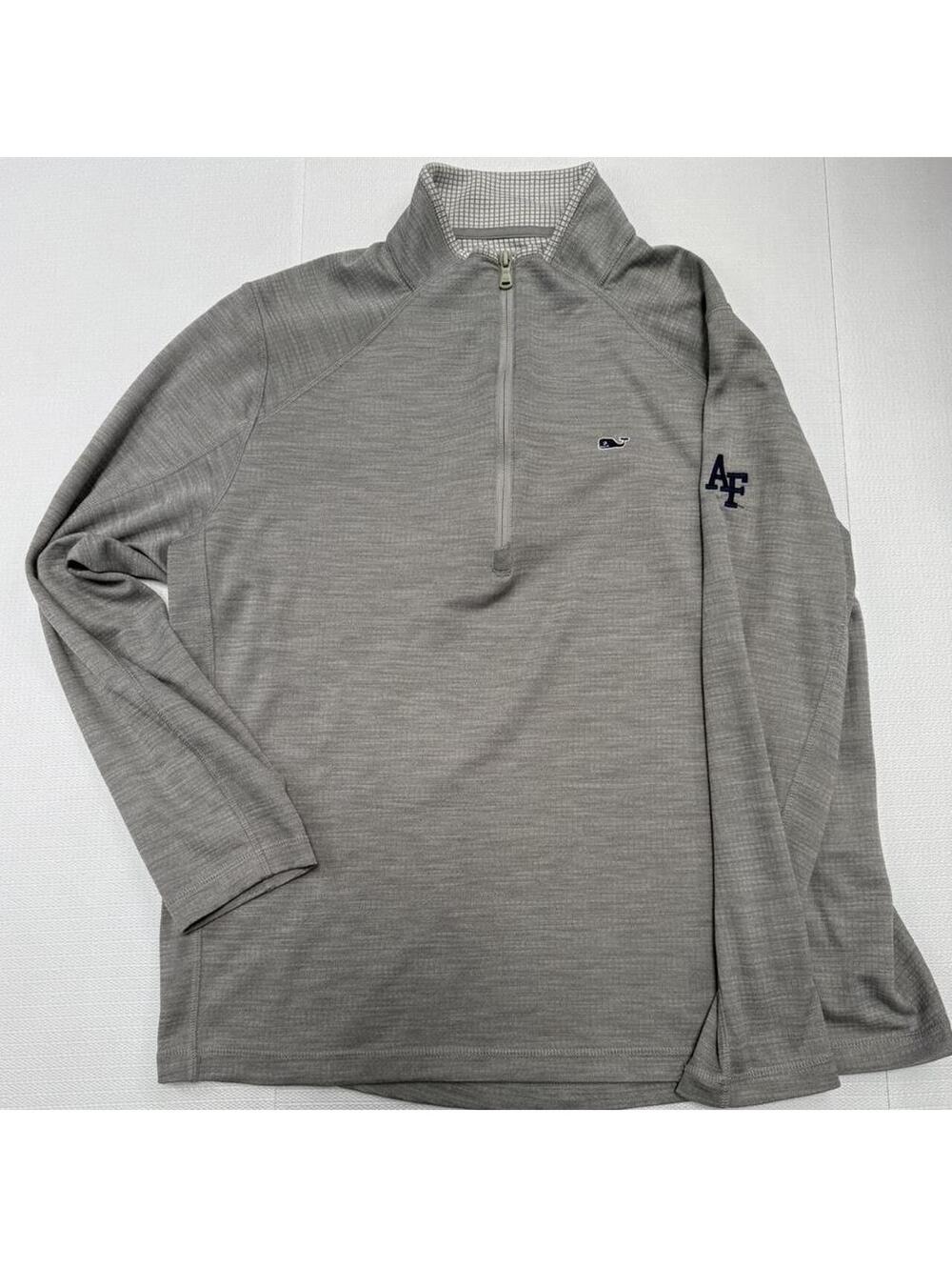 Vineyard Vines performance quarter-zip pullover in heather gray